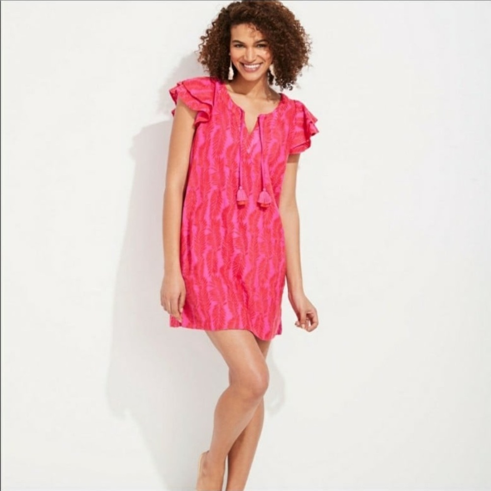 VINEYARD VINES Palm Embroidered Tunic Dress